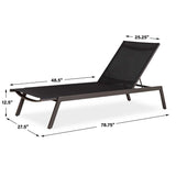 Bea Black Outdoor Pool Chaise