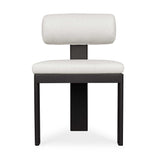 Bolster Back White Outdoor Dining Chair