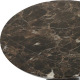 Hastings Brown Marble Accent Table