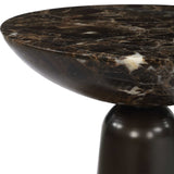 Hastings Brown Marble Accent Table