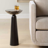 Hastings Brown Marble Accent Table