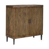 Pinstripe Woodtone Tambour 2 Door Cabinet