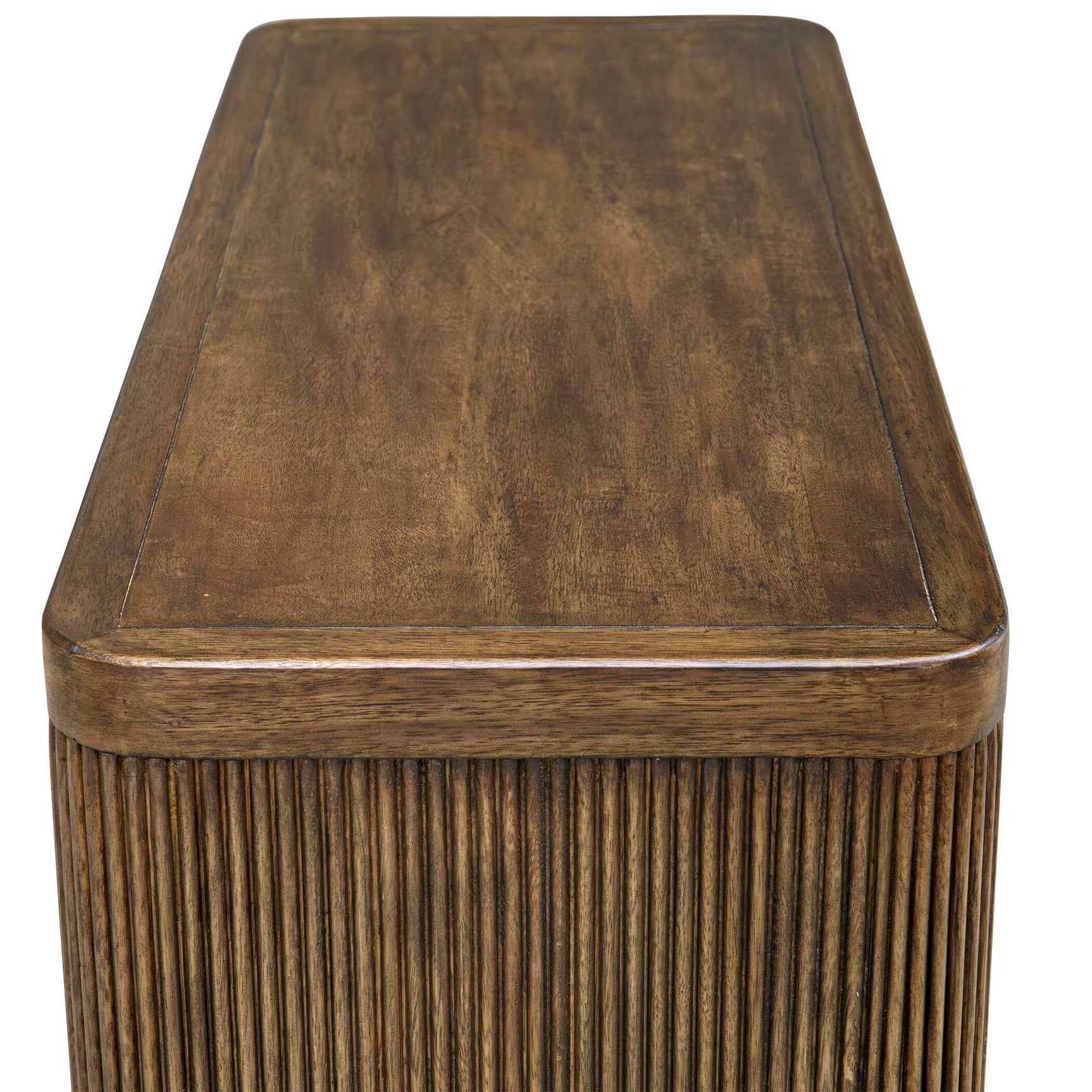 Pinstripe Woodtone Tambour 2 Door Cabinet