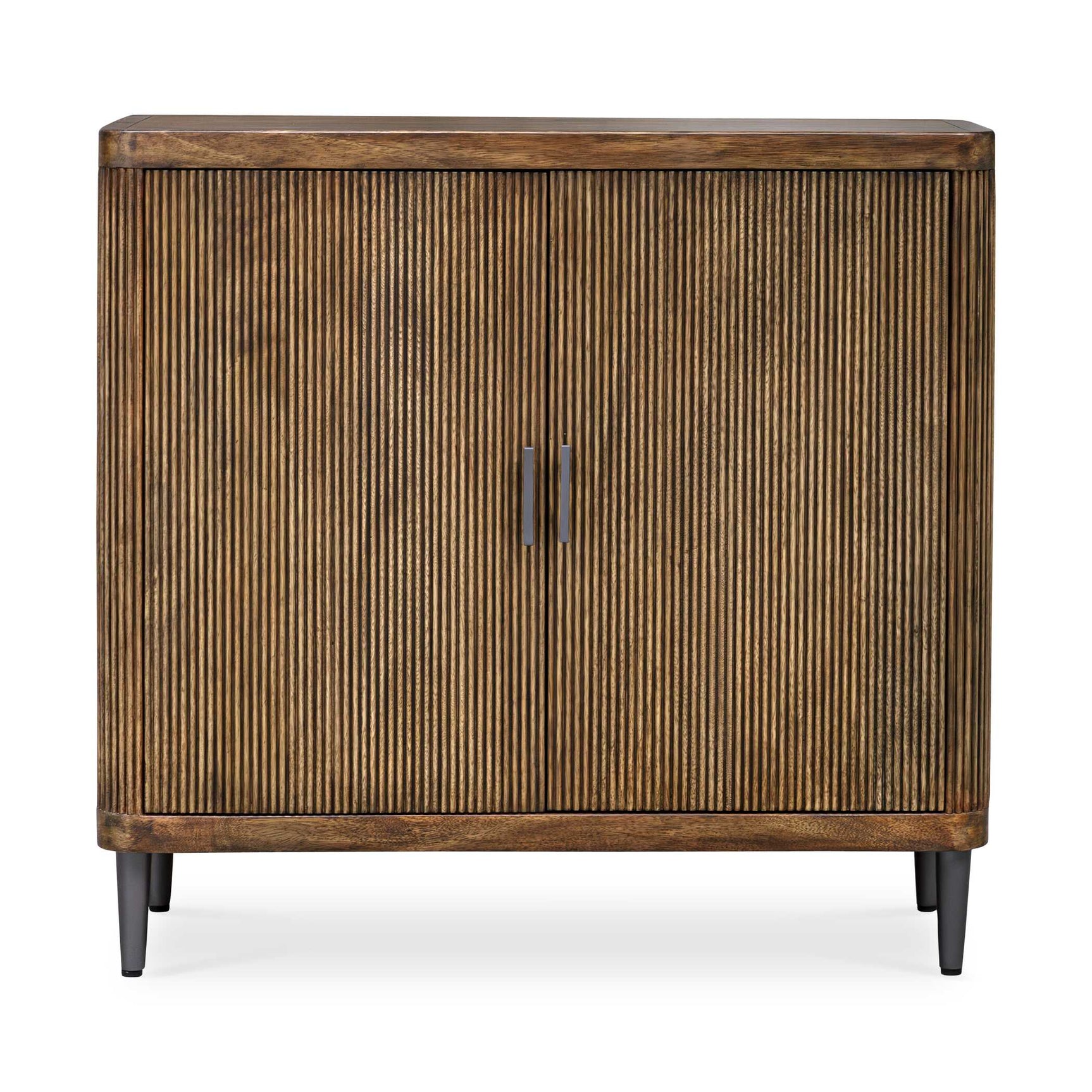 Pinstripe Woodtone Tambour 2 Door Cabinet