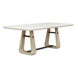 Circa White/Woodtone Concrete Outdoor Dining Table