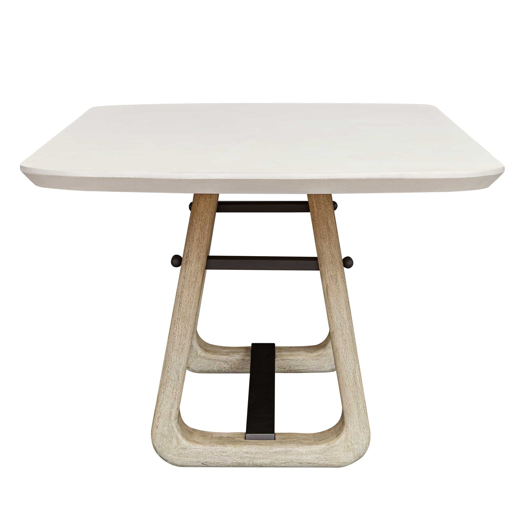 Circa White/Woodtone Concrete Outdoor Dining Table