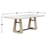 Circa White/Woodtone Concrete Outdoor Dining Table