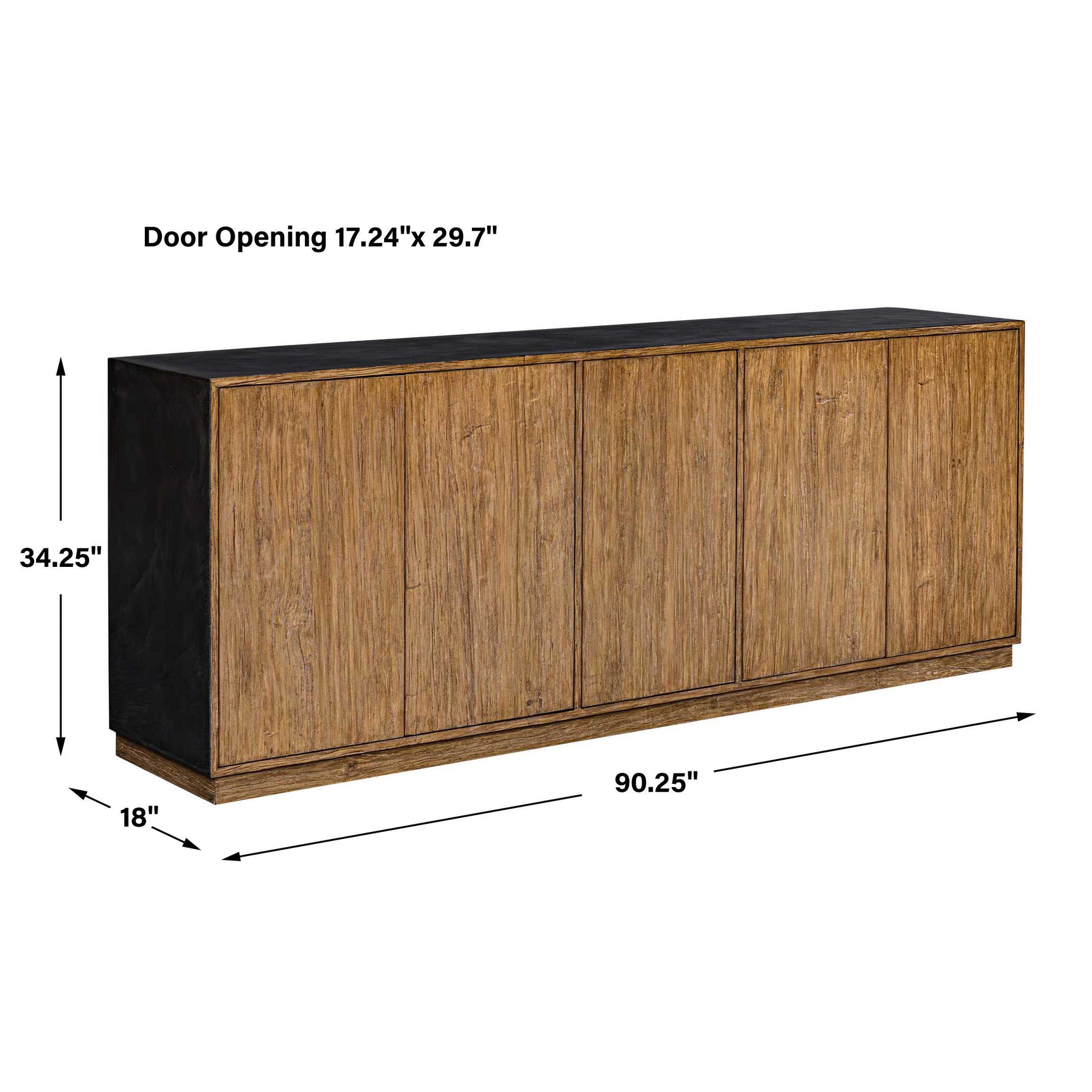 Kelvin Woodtone 5 Door Wood Media Console