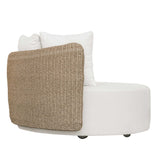 Sunset Gray/White Outdoor Round Swivel Day Bed