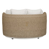 Sunset Gray/White Outdoor Round Swivel Day Bed