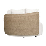 Sunset Gray/White Outdoor Round Swivel Day Bed