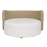 Sunset Gray/White Outdoor Round Swivel Day Bed