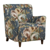 Lainey Blue Floral Upholstered Armchair