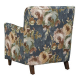 Lainey Blue Floral Upholstered Armchair
