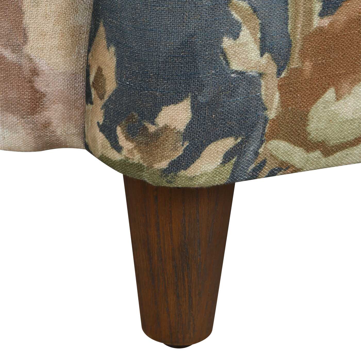 Lainey Blue Floral Upholstered Armchair