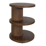 Top Walnut Tier Oval Side Table