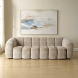 Modella Brown Upholstered Chenille Sofa