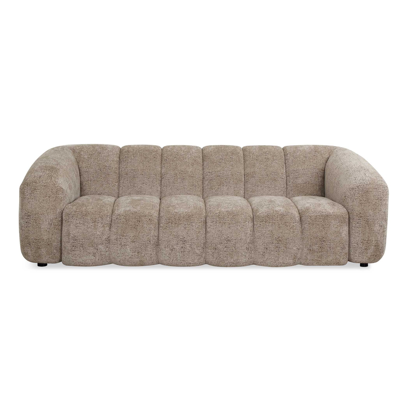Modella Brown Upholstered Chenille Sofa