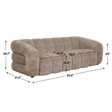 Modella Brown Upholstered Chenille Sofa