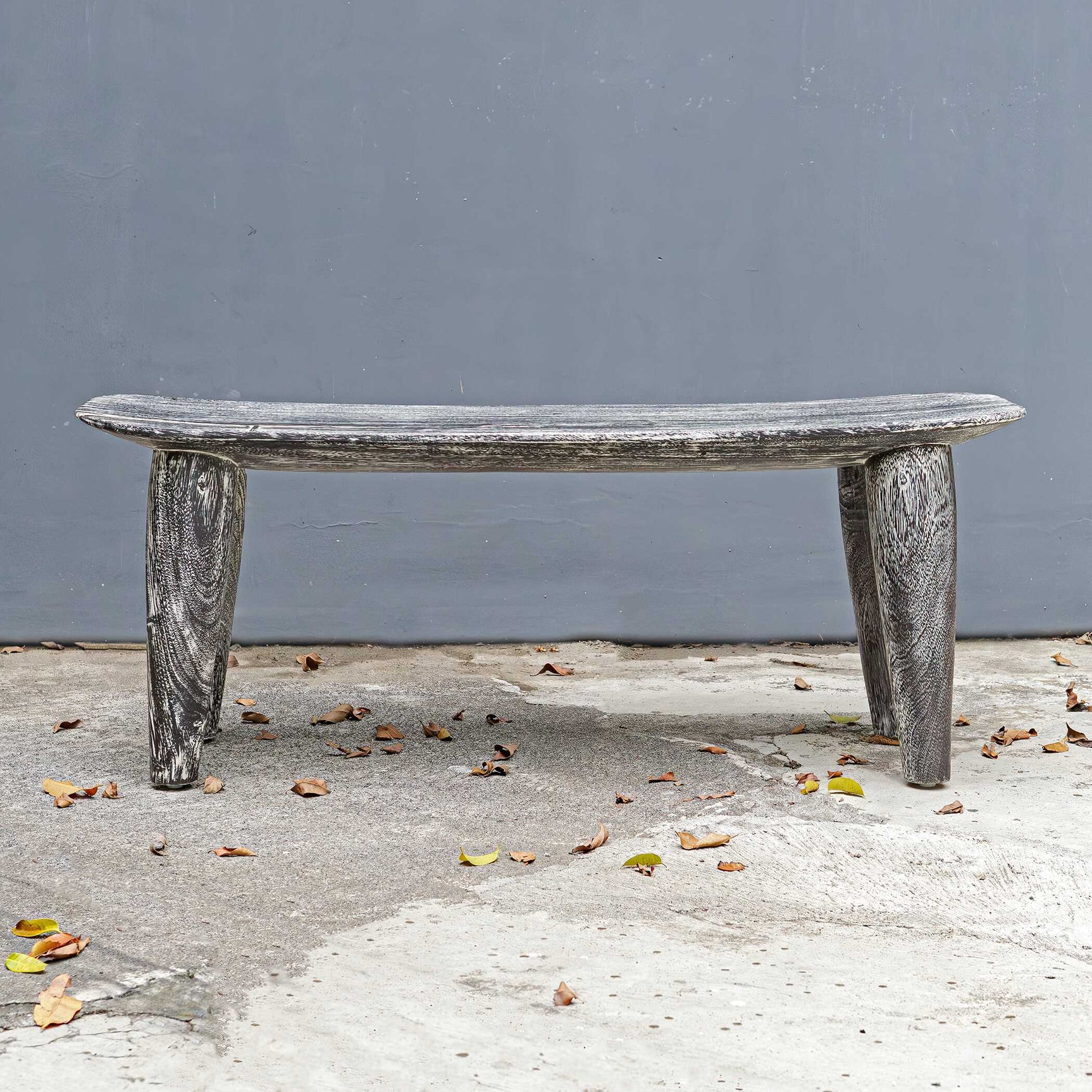 Fade To Black White Wood Bench