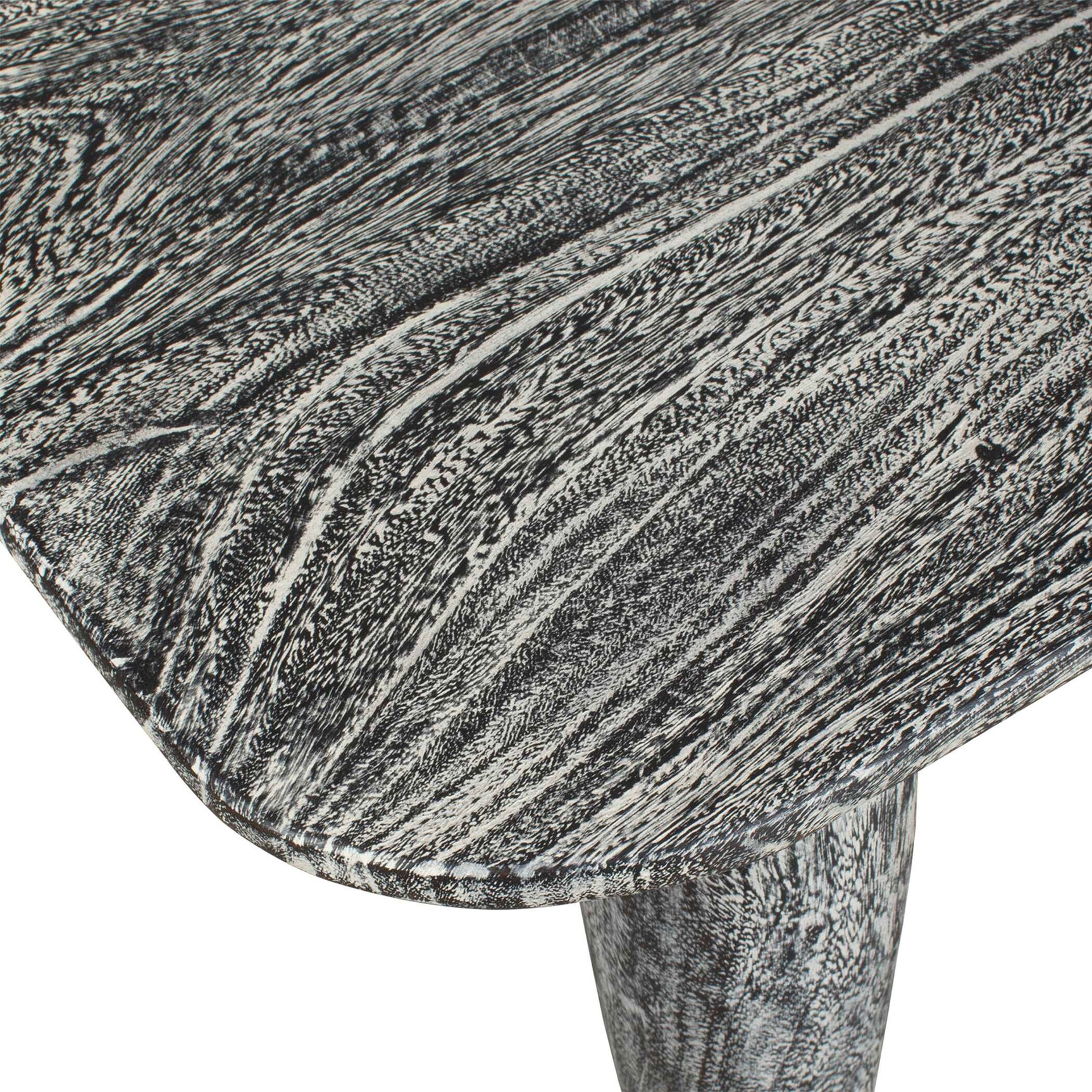 Fade To Black White Wood Bench