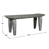 Fade To Black White Wood Bench