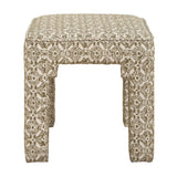 Satoria Green/White Upholstered Small Bench
