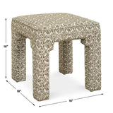 Satoria Green/White Upholstered Small Bench