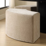 Khai Brown Rounded Plush Dining Bench