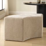 Khai Brown Rounded Plush Dining Bench
