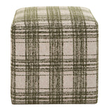Joie Ireland Green/White Plaid Ottoman