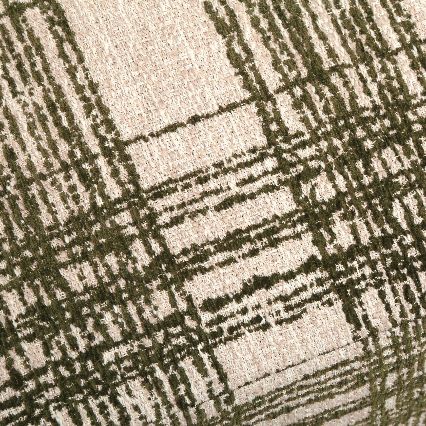 Joie Ireland Green/White Plaid Ottoman