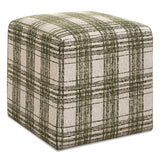 Joie Ireland Green/White Plaid Ottoman