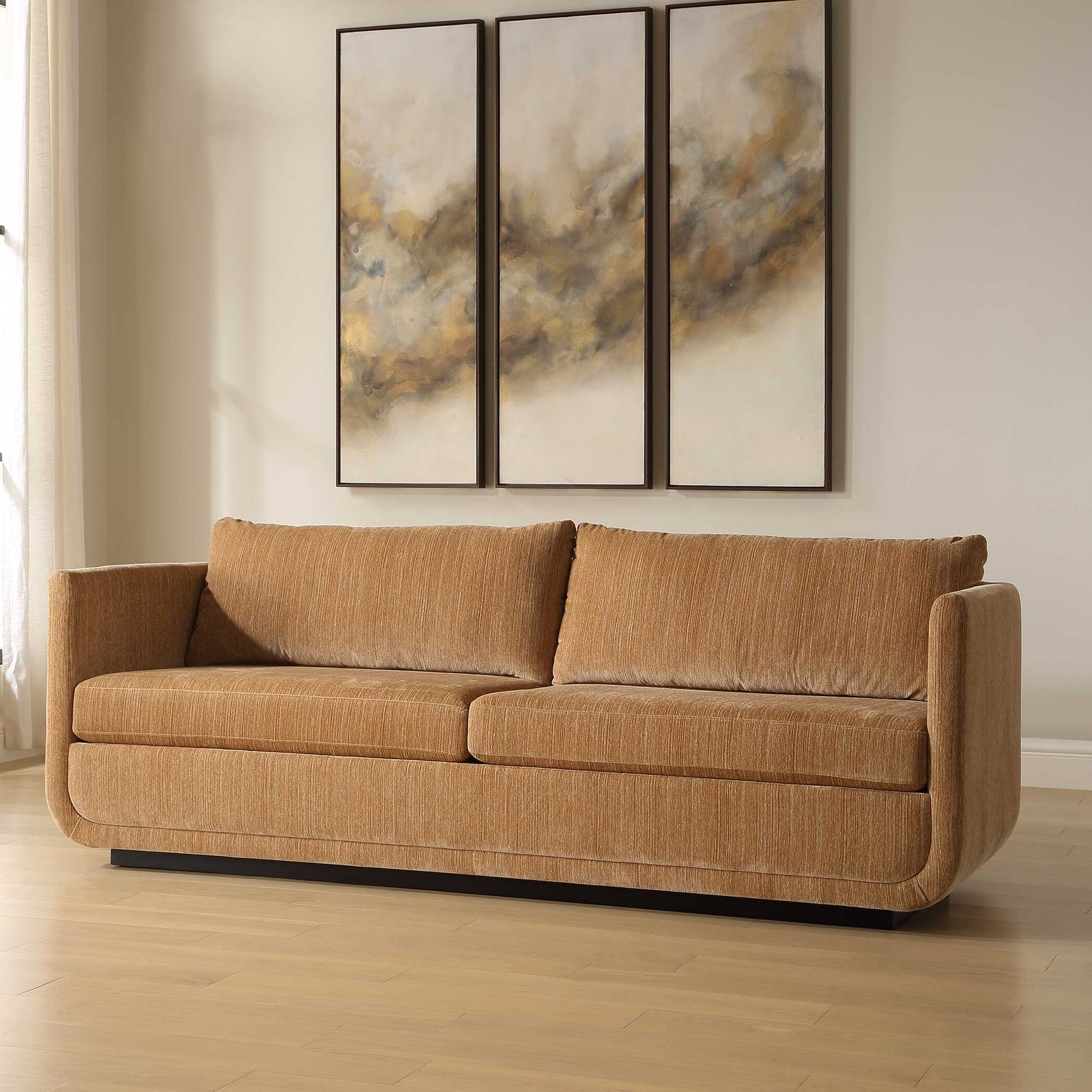 Abound Brown Ginger Sofa