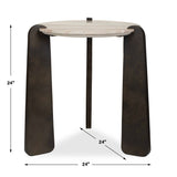 Talud Bronze/Gray Modern Marble Side Table