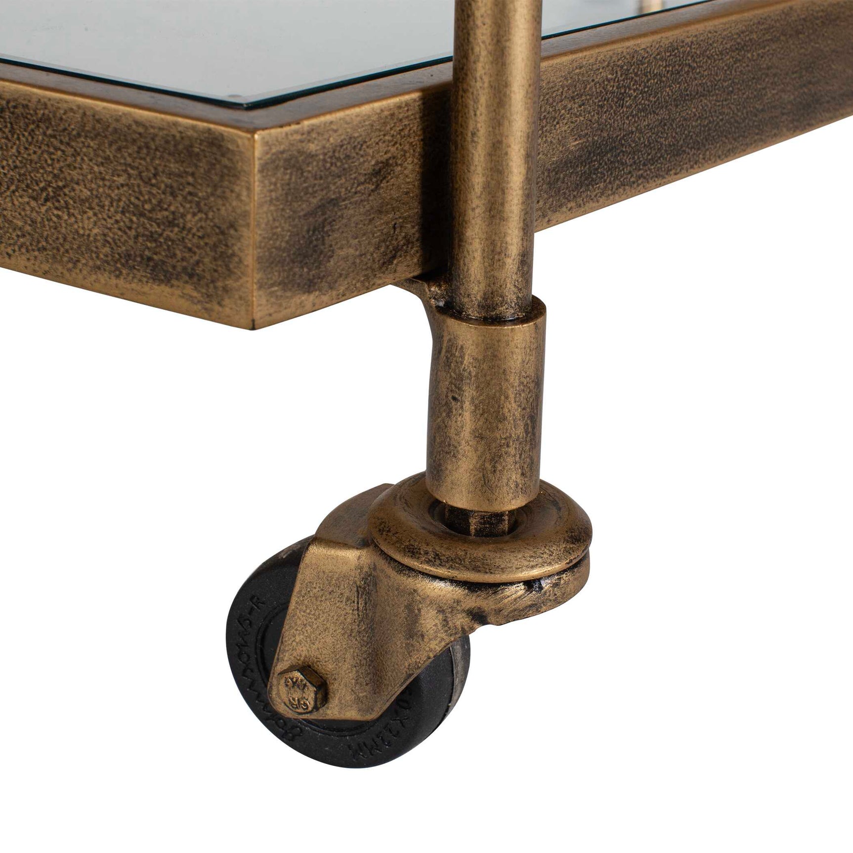 Scarritt Antique Brass Bar Cart
