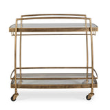 Scarritt Antique Brass Bar Cart