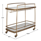 Scarritt Antique Brass Bar Cart