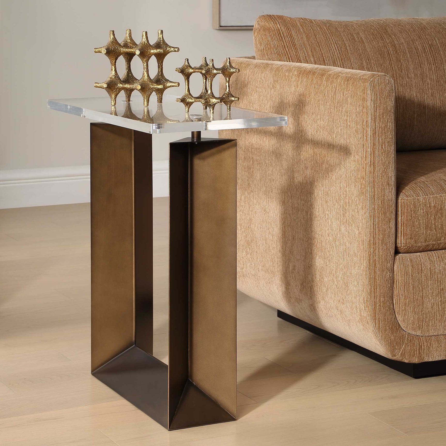 McElroy Bronze Modern Side Table