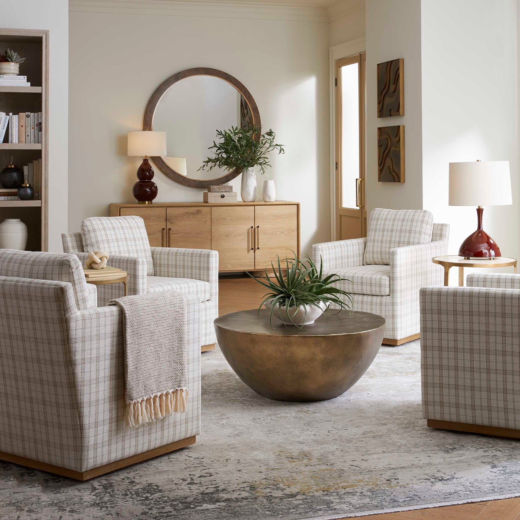 Evanston Natural Oak 4 Door Cabinet