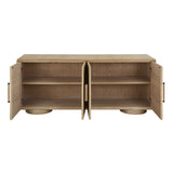 Evanston Natural Oak 4 Door Cabinet
