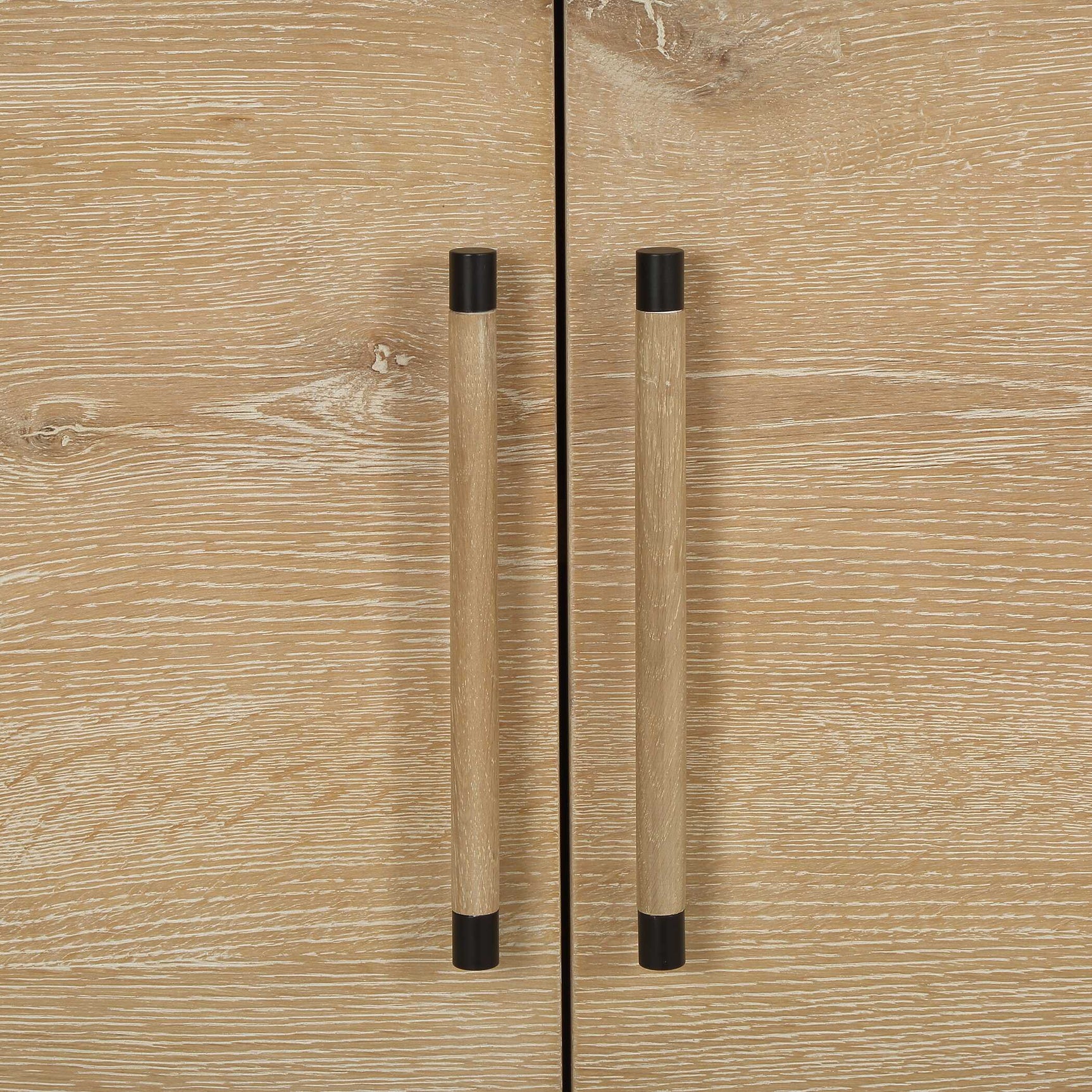Evanston Natural Oak 4 Door Cabinet