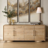 Evanston Natural Oak 4 Door Cabinet