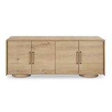 Evanston Natural Oak 4 Door Cabinet