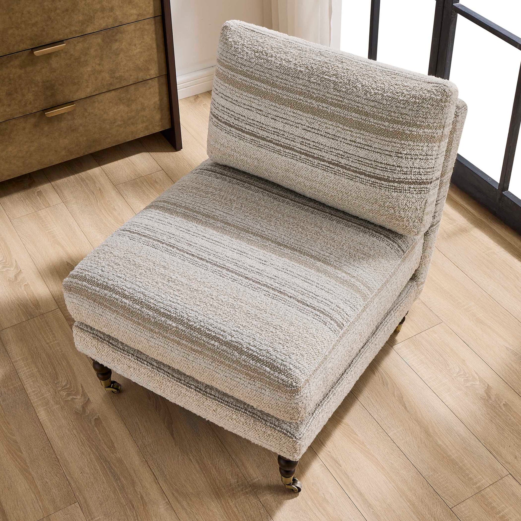 Chatsworth White Modern Slipper Chair