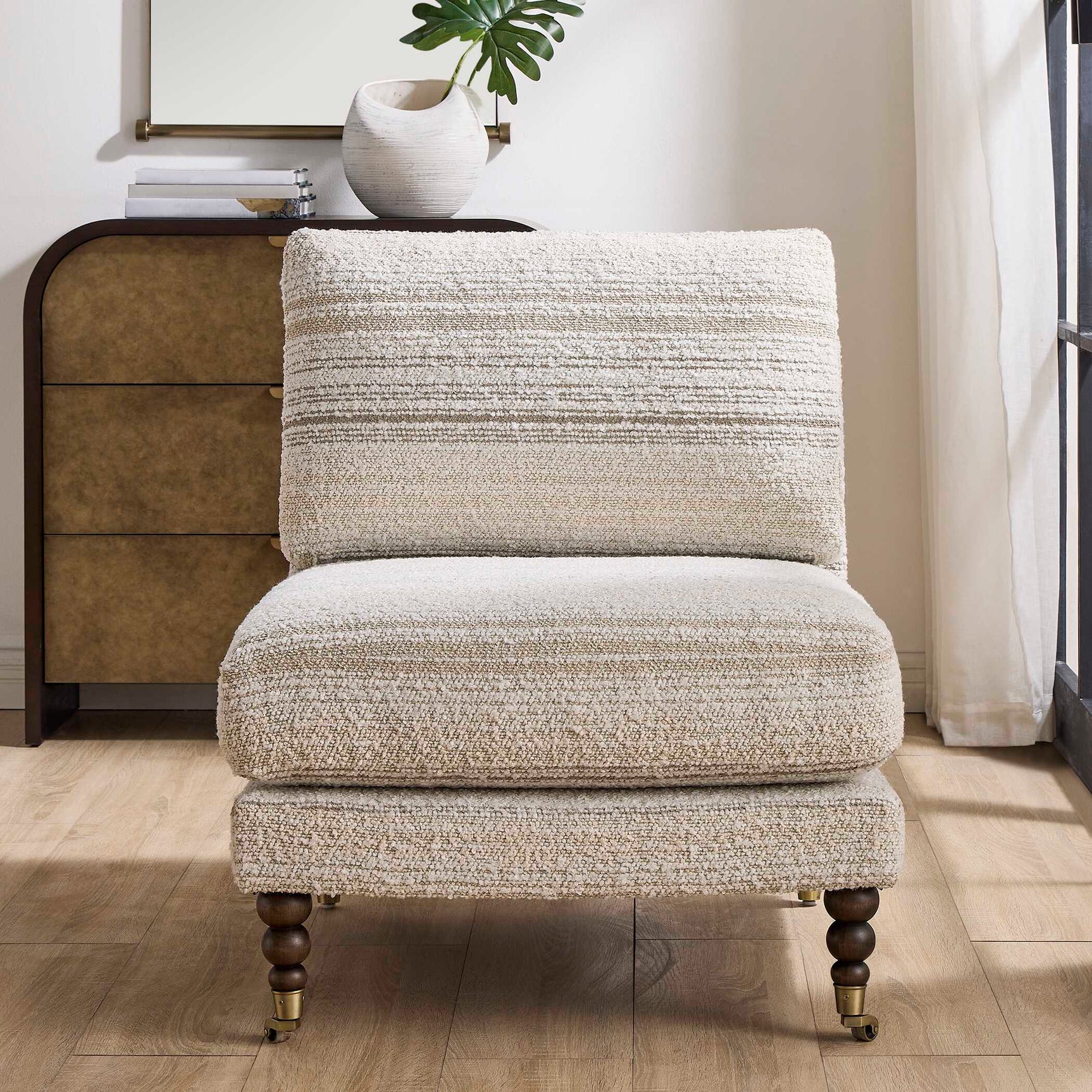 Chatsworth White Modern Slipper Chair