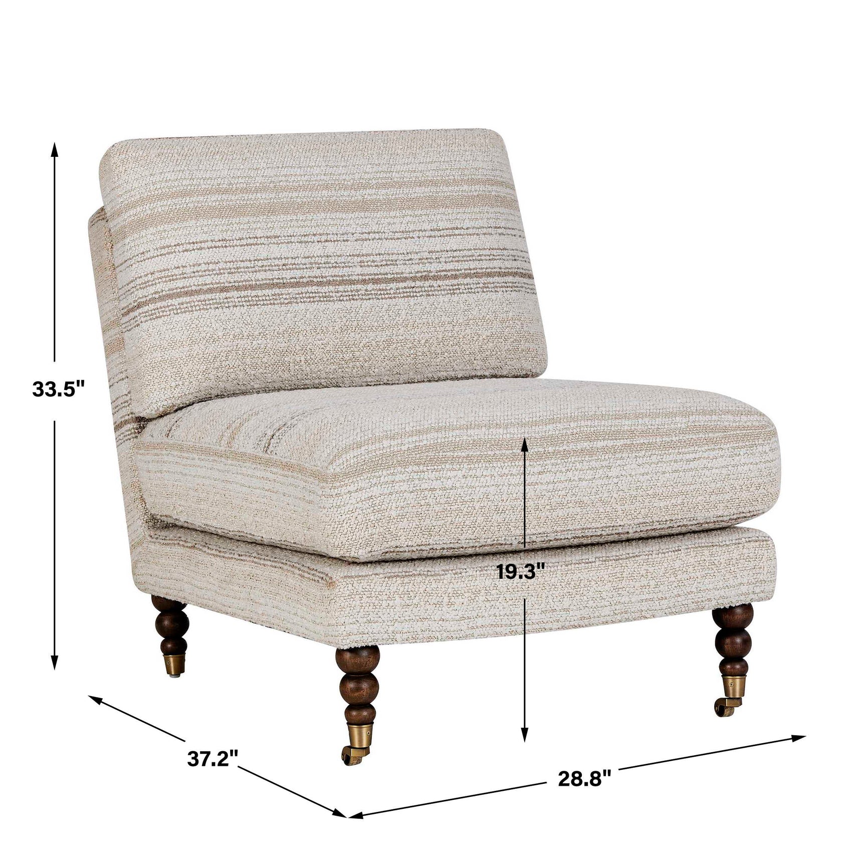Chatsworth White Modern Slipper Chair