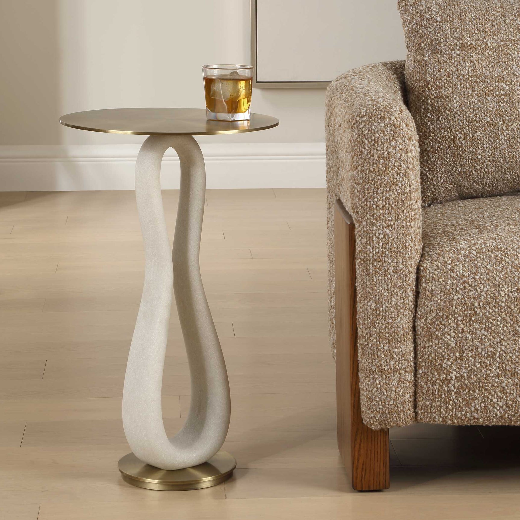 Sonia Brass Modern Accent Table