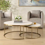 Aragon White Nesting Coffee Tables (Set of 2)