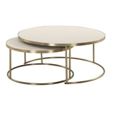 Aragon White Nesting Coffee Tables (Set of 2)